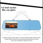 Full HD 1080P 4,3-Zoll-Bildschirmanzeige Dual-Kamera-Fahrzeug-DVR, 140-Grad-Weitwinkelanzeige, Unterstützung für Nachtsicht / Parküberwachung / Schleifenaufzeichnung / Bewegungserkennung / G-Sensor / TF-Karte – Bild 8