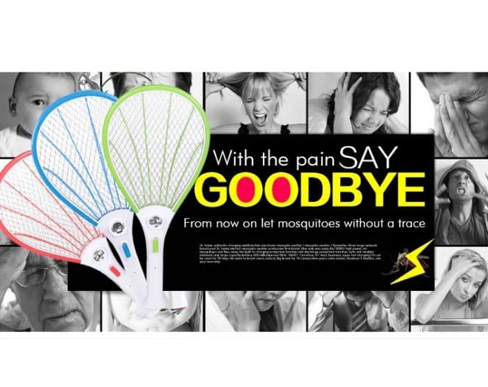 Hochwertige wiederaufladbare elektronische Mückenklatsche mit Blitzlicht, Länge: 50 cm (zufällige Farblieferung) – Bild 10