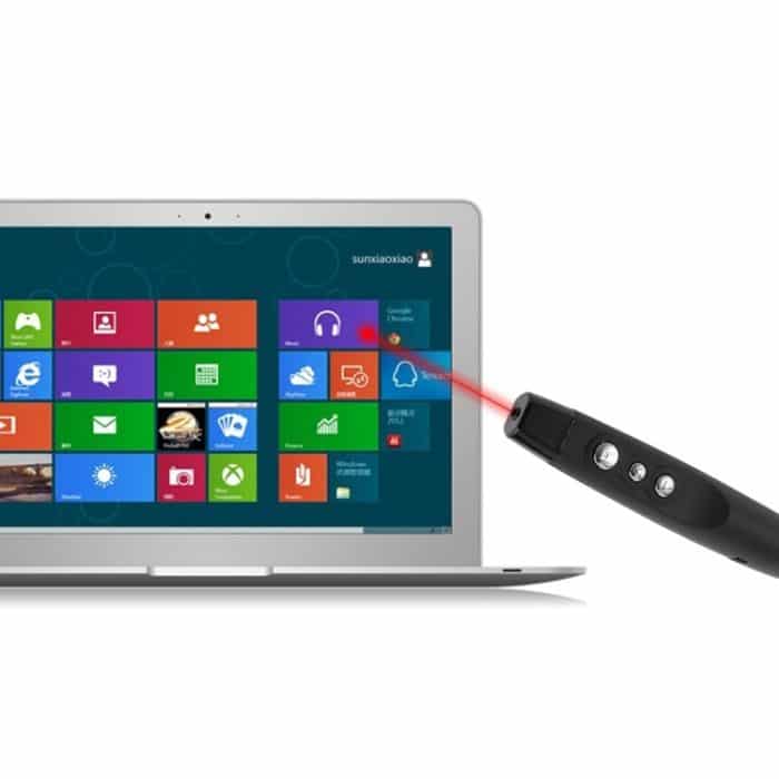 PP-1000 Multimedia-Präsentation Remote PowerPoint Clicker 2,4-GHz-HF-Laserpointer mit USB-Empfänger (schwarz) – Bild 5