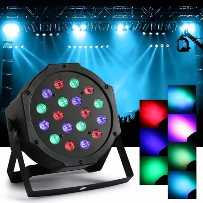 S-PRC-0328.jpg LED-B11 Kunststoff PAR Licht DMX512 10W 18 LED RGB Bühnenlicht, Master / Slave-Steuerung / Auto Run-Modus – Bild 1