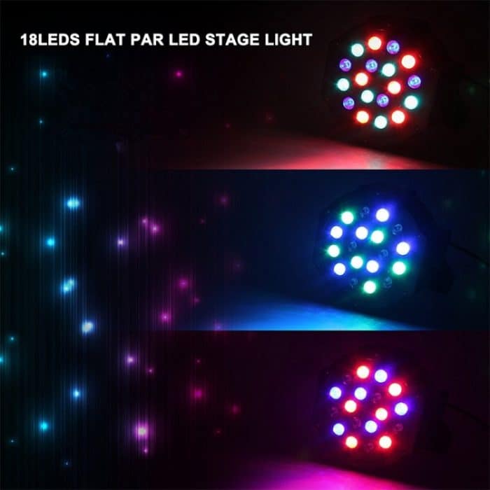 LED-B11 Kunststoff PAR Licht DMX512 10W 18 LED RGB Bühnenlicht, Master / Slave-Steuerung / Auto Run-Modus – Bild 8