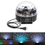 Multifunktions DMX512 10CH Crystal Magic Ball Light, RGB-LED mit Digitalanzeige, Support-Sound aktiviert