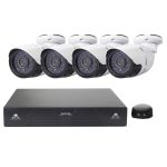 4CH H.264 720P HD Bullet IP-Kamera-NVR-Kit, 30 m IR-Nachtsicht, Unterstützung für Video- / Audioeingang