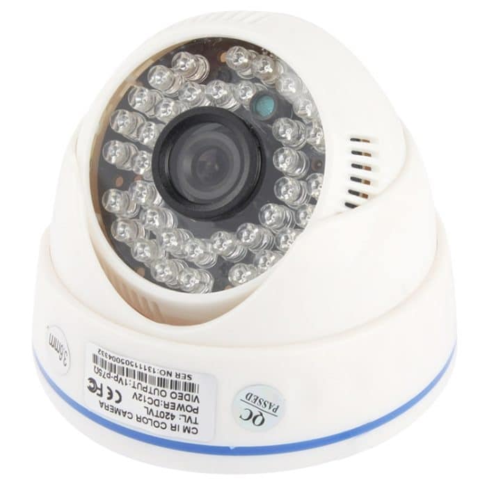 S-SPC-0249.jpg CMOS 420TVL 3,6-mm-Objektiv ABS-Material Farbinfrarotkamera mit 36 LED, IR-Abstand: 20 m – Bild 1