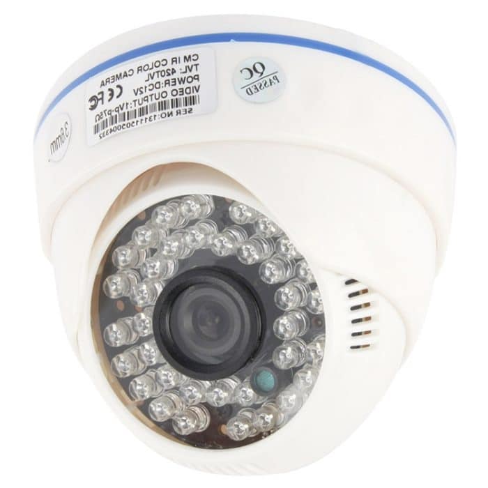 CMOS 420TVL 3,6-mm-Objektiv ABS-Material Farbinfrarotkamera mit 36 ​​LED, IR-Abstand: 20 m – Bild 2