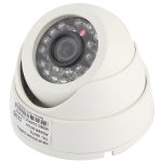 CMOS 420TVL 3,6-mm-Objektiv ABS-Material Farbinfrarotkamera mit 24 LED, IR-Abstand: 20 m