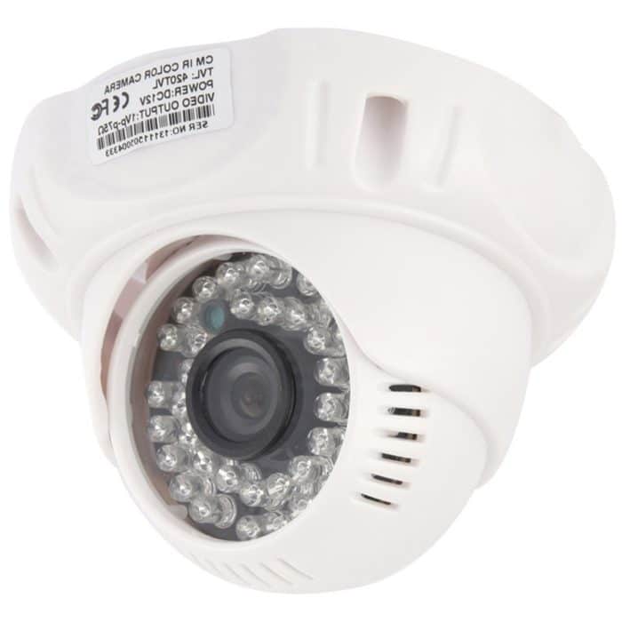 CMOS 420TVL 3,6-mm-Objektiv ABS-Material Farbinfrarotkamera mit 36 ​​LED, IR-Abstand: 20 m – Bild 2