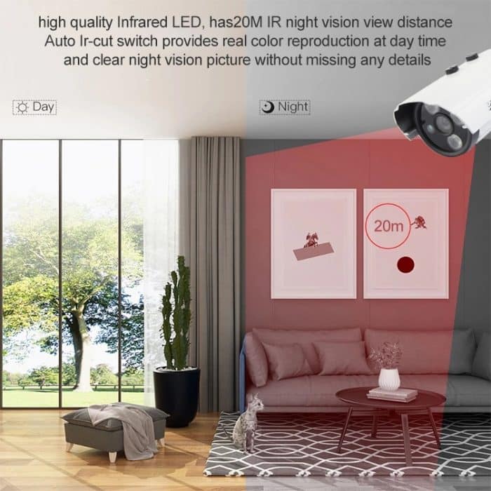 CMOS 420TVL 6mm Objektiv Metall Material Array LED Farbinfrarotkamera mit 3 LED, IR Abstand: 20m – Bild 10