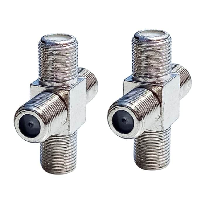 100 PCS 1 F Buchse bis 3 F Buchse 4-poliger F-Splitter-TV-Koax-Adapteranschluss – Bild 2