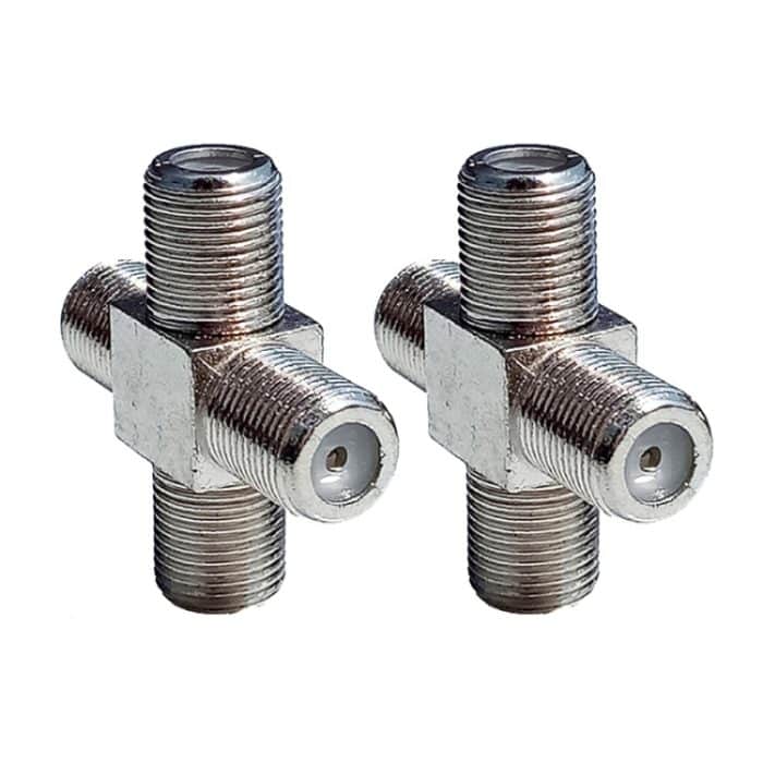 100 PCS 1 F Buchse bis 3 F Buchse 4-poliger F-Splitter-TV-Koax-Adapteranschluss – Bild 3