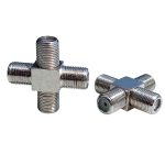 100 PCS 1 F Buchse bis 3 F Buchse 4-poliger F-Splitter-TV-Koax-Adapteranschluss – Bild 4