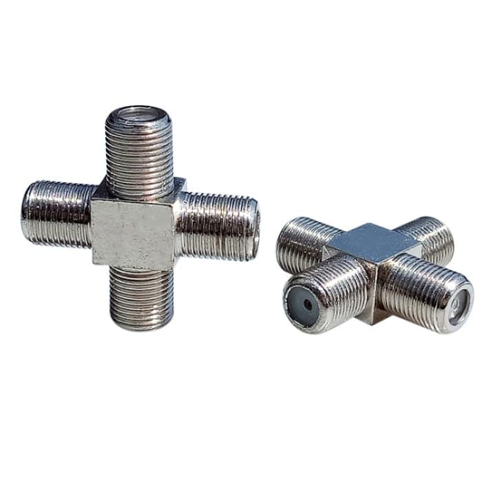 100 PCS 1 F Buchse bis 3 F Buchse 4-poliger F-Splitter-TV-Koax-Adapteranschluss – Bild 4