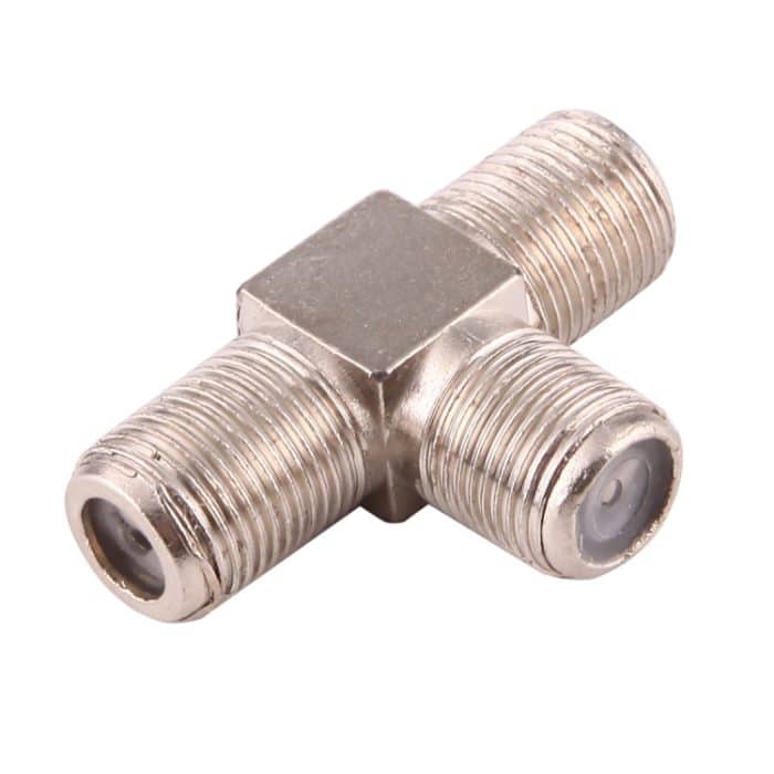 3 Wege F Buchse Stecker zu Doppel F Buchse T Adapter – Bild 3
