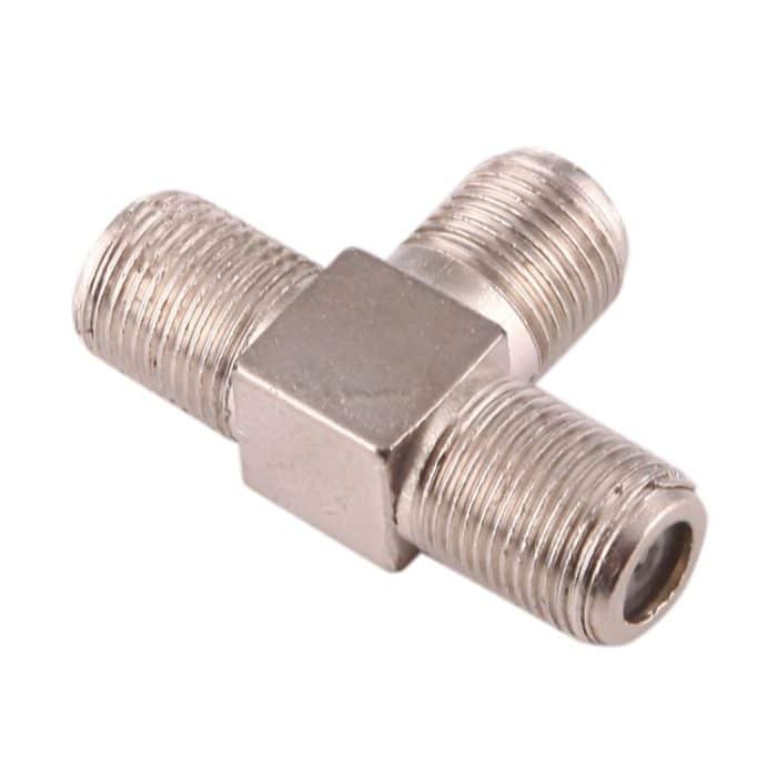 3 Wege F Buchse Stecker zu Doppel F Buchse T Adapter – Bild 4