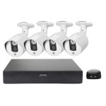 N4B3M 4-Kanal 720P P2P ONVIF 1,0 Megapixel IP-Kamera NVR-Kit, unterstützt Nachtsicht / Bewegungserkennung, IR-Entfernung: 20 m