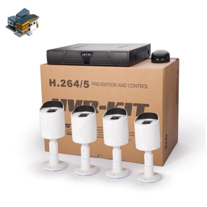 N4B3M 4-Kanal 720P P2P ONVIF 1,0 Megapixel IP-Kamera NVR-Kit, unterstützt Nachtsicht / Bewegungserkennung, IR-Entfernung: 20 m – Bild 8