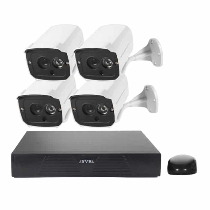 S-SPC-3552.jpg N4B7M 4-Kanal 960P P2P ONVIF 1,3 Megapixel IP-Kamera NVR-Kit, unterstützt Nachtsicht / Bewegungserkennung, IR-Entfernung: 20 m – Bild 1