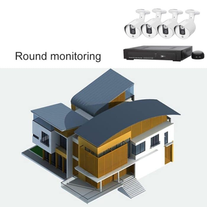 N4B3Poe 4-Kanal 720P P2P ONVIF 1,0 Megapixel IP-Kamera NVR-Kit, unterstützt Nachtsicht / Bewegungserkennung, IR-Entfernung: 20 m – Bild 17