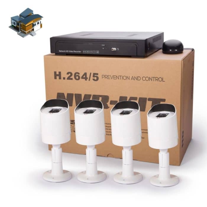 N4B3Poe 4-Kanal 720P P2P ONVIF 1,0 Megapixel IP-Kamera NVR-Kit, unterstützt Nachtsicht / Bewegungserkennung, IR-Entfernung: 20 m – Bild 8