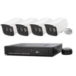 N4B7MPoe 4-Kanal 720P P2P ONVIF 1,0 Megapixel IP-Kamera NVR-Kit, unterstützt Nachtsicht / Bewegungserkennung, IR-Entfernung: 20 m