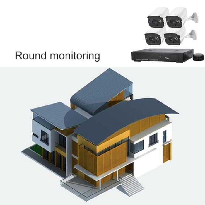 N4B7MPoe 4-Kanal 720P P2P ONVIF 1,0 Megapixel IP-Kamera NVR-Kit, unterstützt Nachtsicht / Bewegungserkennung, IR-Entfernung: 20 m – Bild 17