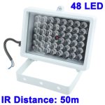 48 LED-Hilfslicht für CCD-Kamera, IR-Entfernung: 50m (ZT-48W), Größe: 9x12.5x8cm (weiß) – Bild 2