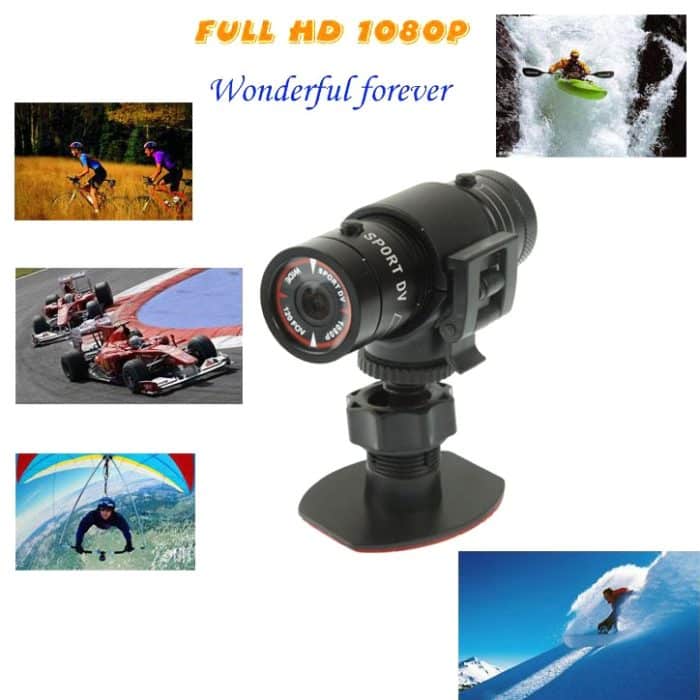 F9 Full HD 1080P Action-Helmkamera / Sportkamera / Fahrradkamera, Support-TF-Karte, 120-Grad-Weitwinkelobjektiv – Bild 12