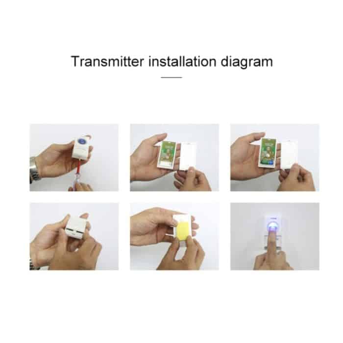 VOYE V001A Home Music Fernbedienung Drahtlose Türklingel mit 38 Polyphonie-Sounds – Bild 12