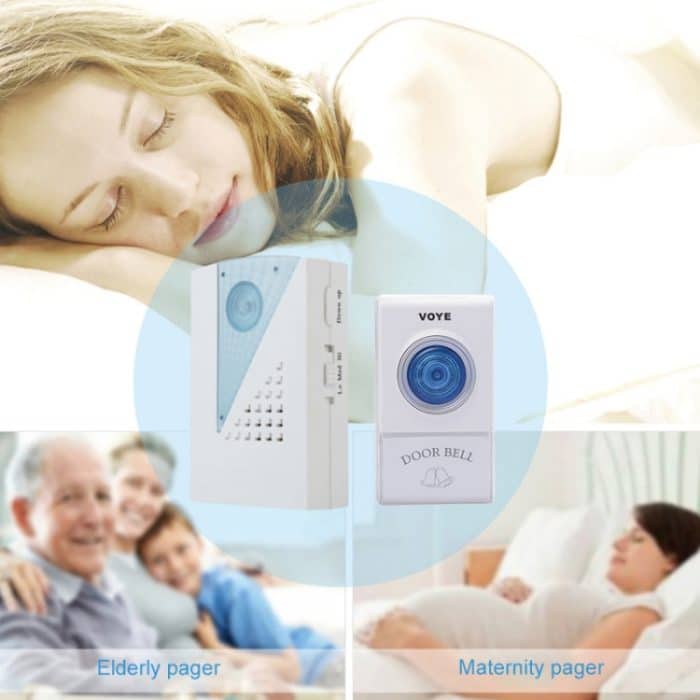 Voye V001AB drahtlose Türklingel mit 2 Fernbedienung (weiß) – Bild 6