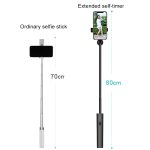 CYKE P9 Universeller, dehnbarer, versteckter, einteiliger kabelloser Bluetooth-Selfie-Stick – Bild 4
