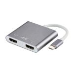 4K Ultra HD Dual-HDMI-Schnittstellenausgang zum USB-C / Typ-C-Adapter