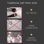 K10 Bluetooth 4.0-Handy, verstellbarer Bluetooth-Selfie-Stick, Selbstauslöser-Stativ – Bild 15