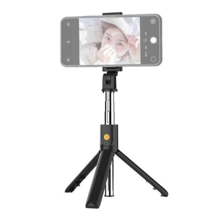 K07 Bluetooth 4.0 Handy verstellbarer Bluetooth Selfie Stick Selbstauslöser Pole Stativ – Bild 2
