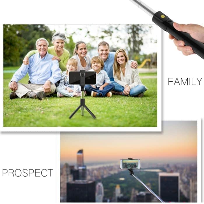 K07 Bluetooth 4.0 Handy verstellbarer Bluetooth Selfie Stick Selbstauslöser Pole Stativ – Bild 7