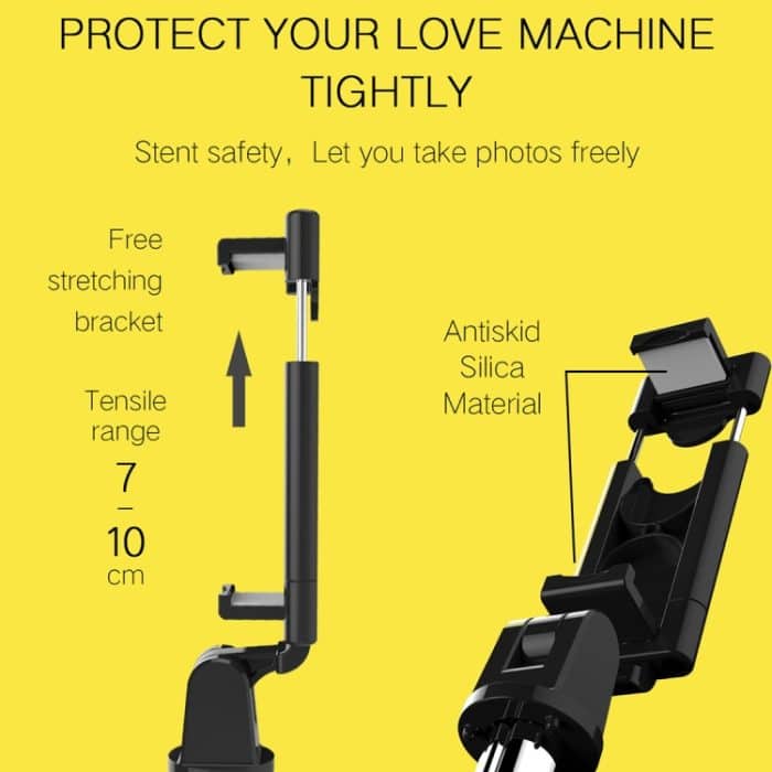 K07 Bluetooth 4.0 Handy verstellbarer Bluetooth Selfie Stick Selbstauslöser Pole Stativ – Bild 10