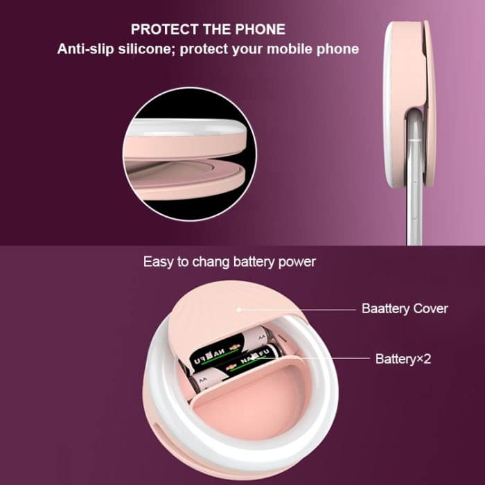 RK34 Wiederaufladbares Beauty-Selfie-Licht, Selfie-Clip-Blitz-Fülllicht – Bild 4