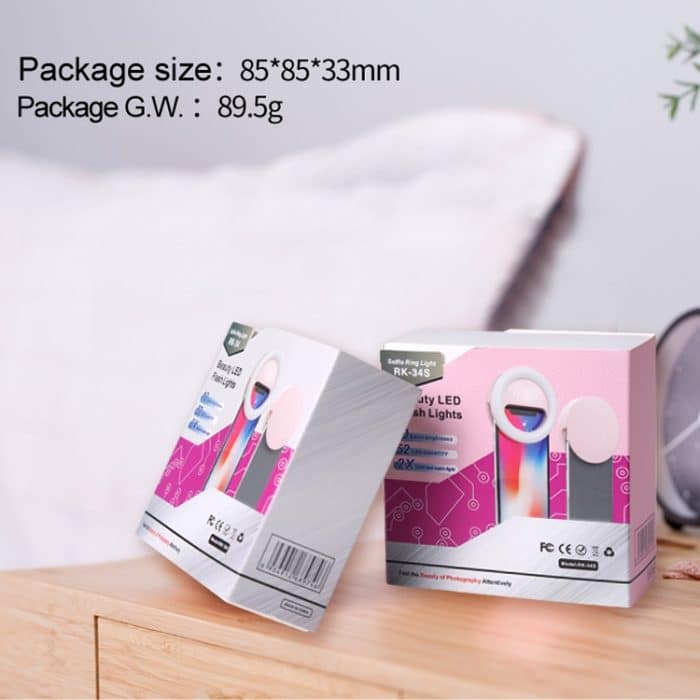 RK34 Wiederaufladbares Beauty-Selfie-Licht, Selfie-Clip-Blitz-Fülllicht – Bild 9