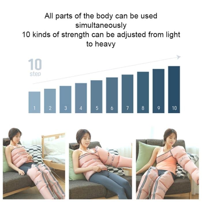 RD-M2857 4-in-1-Beine + Taille + Einhand-Airbag All-Inclusive-Intelligentes Luftwellen-Druckmassagegerät mit Host, unterstützt Timing-/Positionierungsmassage und 10 Arten einstellbarer Kraft, US-Stecker oder EU-Stecker, Legs + Waist + Single Hand – Bild 10