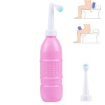 500 ml tragbares Hand-Reise-Bidet für Frauen, vaginales, männliches, anales Waschsprühgerät, (Pink)