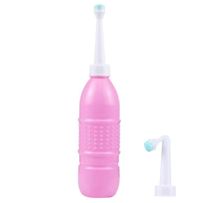 500 ml tragbares Hand-Reise-Bidet für Frauen, vaginales, männliches, anales Waschsprühgerät, (Pink) – Bild 2