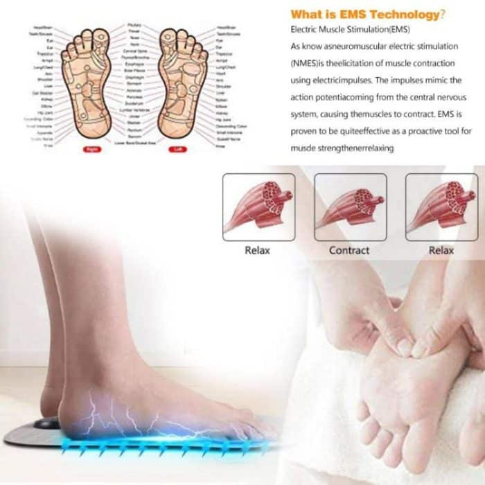 EMS Mikrostrom Smart Foot Pad Fußmassage Physiotherapie (wiederaufladbare Version) – Bild 5