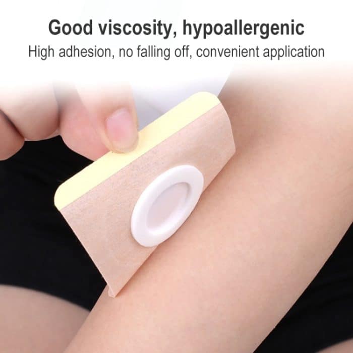 10 Stück 042 Spunlace Vliesaufkleber Anti-Osmose Drei-Volt-Bauchnabelpflaster, Größe: 8 x 8 x 3,5 cm (Pflaumenform) – Bild 5