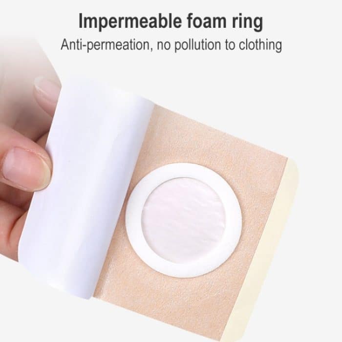 10 Stück 042 Spunlace Vliesaufkleber Anti-Osmose Drei-Volt-Bauchnabelpflaster, Größe: 8 x 8 x 3,5 cm (Pflaumenform) – Bild 7