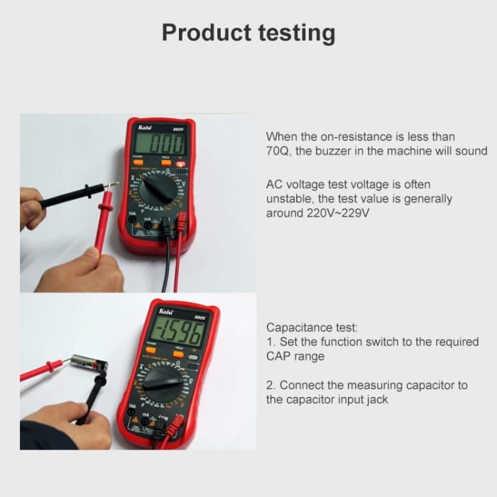 Kaisi 9805 Multifunktionales digitales Universal-Multimeter mit automatischer Reichweite – Bild 7