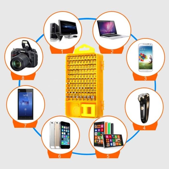 108 in 1 S2 Werkzeug Stahl Präzisionsschraubendreher Nutdriver Bit Repair Tools Kit – Bild 9