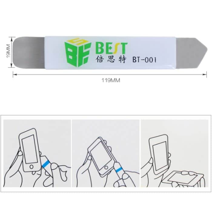 2 STÜCKE BEST BST-001 Edelstahlklinge Weicher dünner Hebelspatel – Bild 3