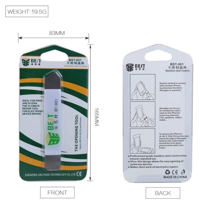 2 STÜCKE BEST BST-001 Edelstahlklinge Weicher dünner Hebelspatel – Bild 6