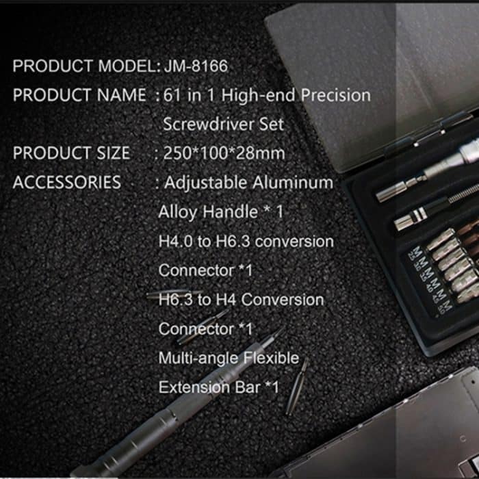 JAKEMY JM-8166 61 in 1 Schraubendreher-Kits Reparatur-Handwerkzeug-Kit – Bild 6