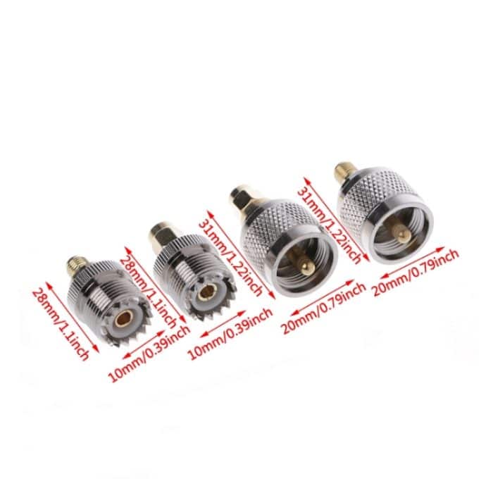 4 PCS / Set A13 Adapter Kit PL259 / SO239 auf SMA-Stecker / Buchse RF-Stecker – Bild 3