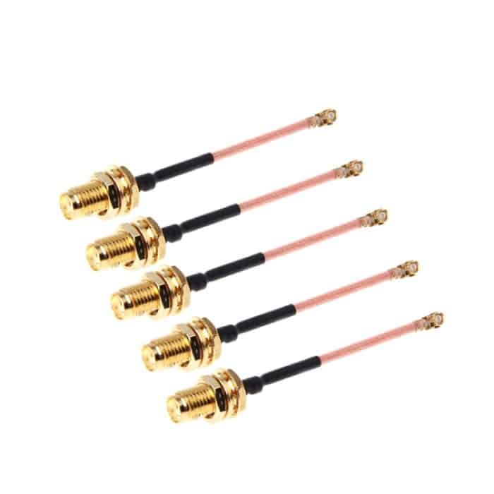 5 PCS RG178 Ufl / IPX / IPEX-zu-SMA-Adapter-Geflechtkabel, Länge: 5 cm – Bild 2